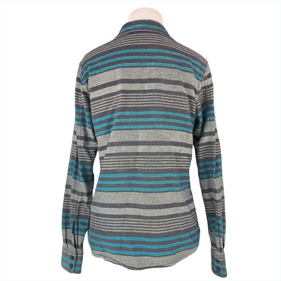 PATAGONIA Heywood Women's Organic Cotton Flannel Shirt in Pinyon Stripe Size 0 - Picture 6 of 9